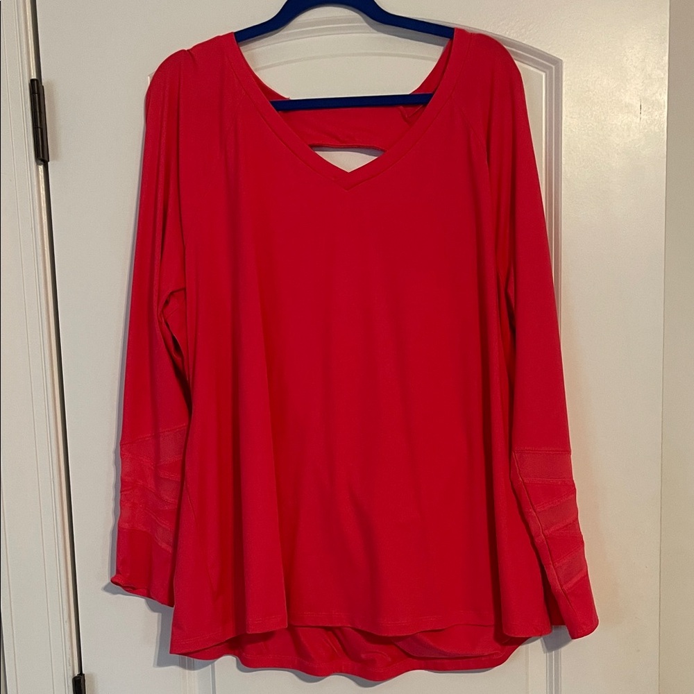 Women's Fuscia V-Neck Livi Active Top 22/24